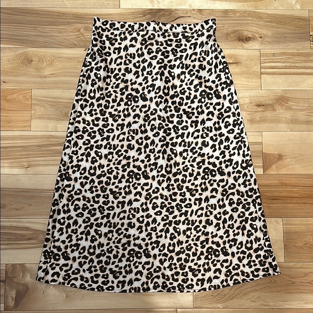 By Together Black and White Midi A-Line Skirt